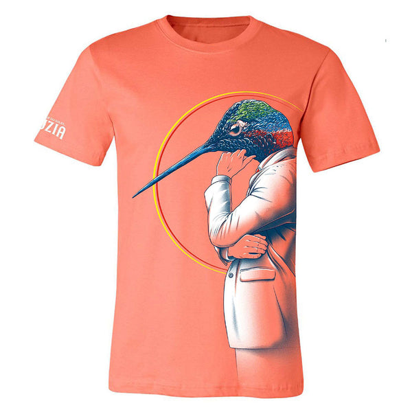 LUZIA Hummingbird T-Shirt à Coral - Vue de face